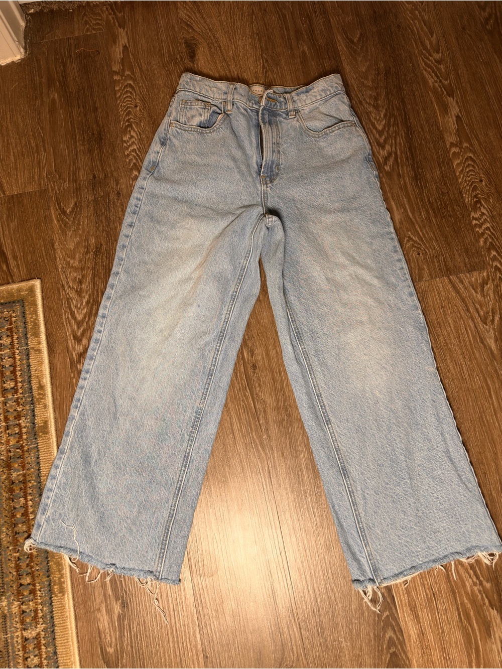 Pacsun Light Blue High-Rise Wide Leg Jeans